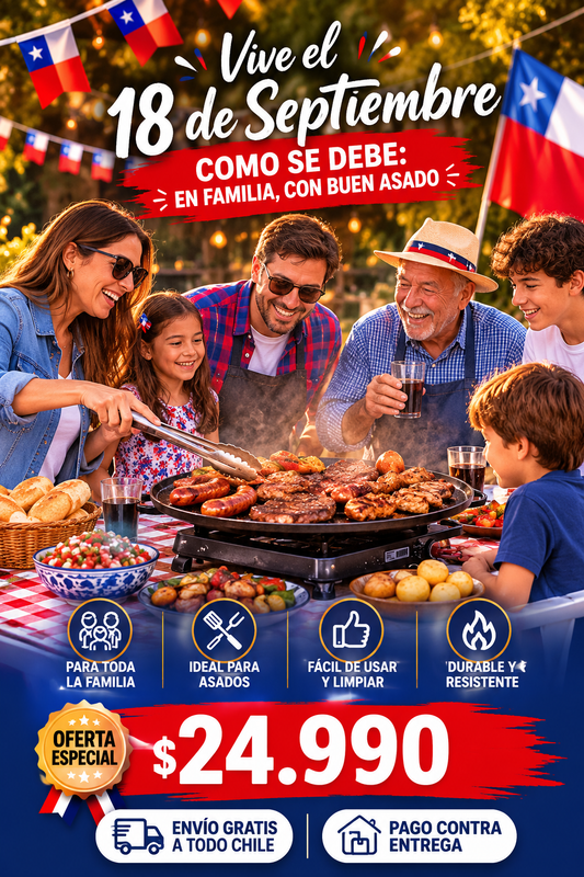 PLANCHA COREANA DE ASADO — Disco Antiadherente Multiuso