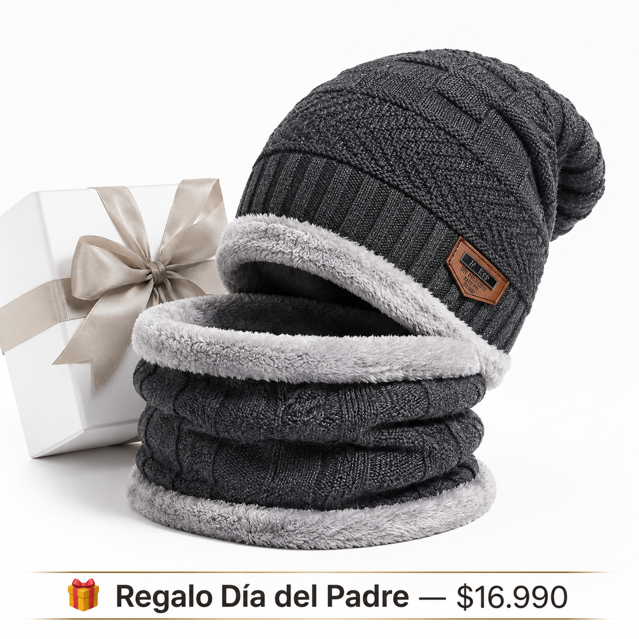 🧣 Set Gorro + Bufanda con Forro Polar — Abrígate Este Invierno