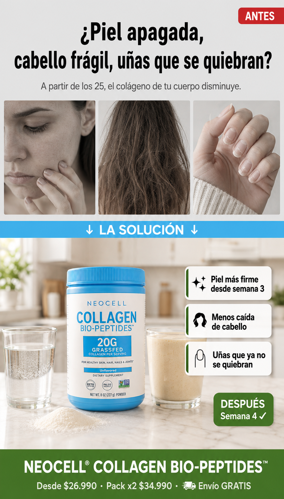 NeoCell® Collagen Bio-Peptides™ — Colágeno Bioactivo de Alta Absorción