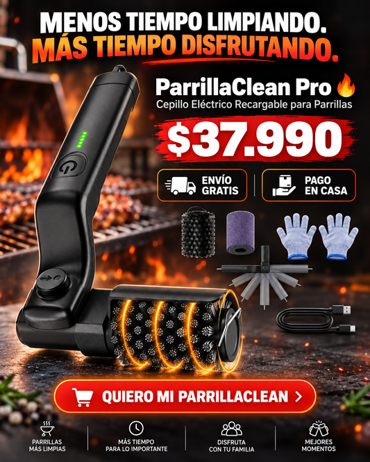 ParrillaClean Pro 🔥 — Cepillo Eléctrico Recargable para Parrillas
