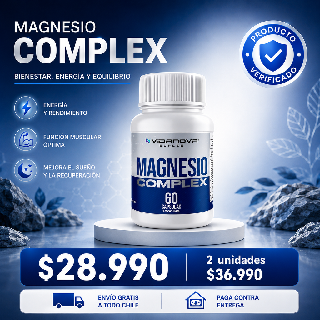 Magnesio Complex 3en1 — Bisglicinato + Malato + Citrato de Magnesio