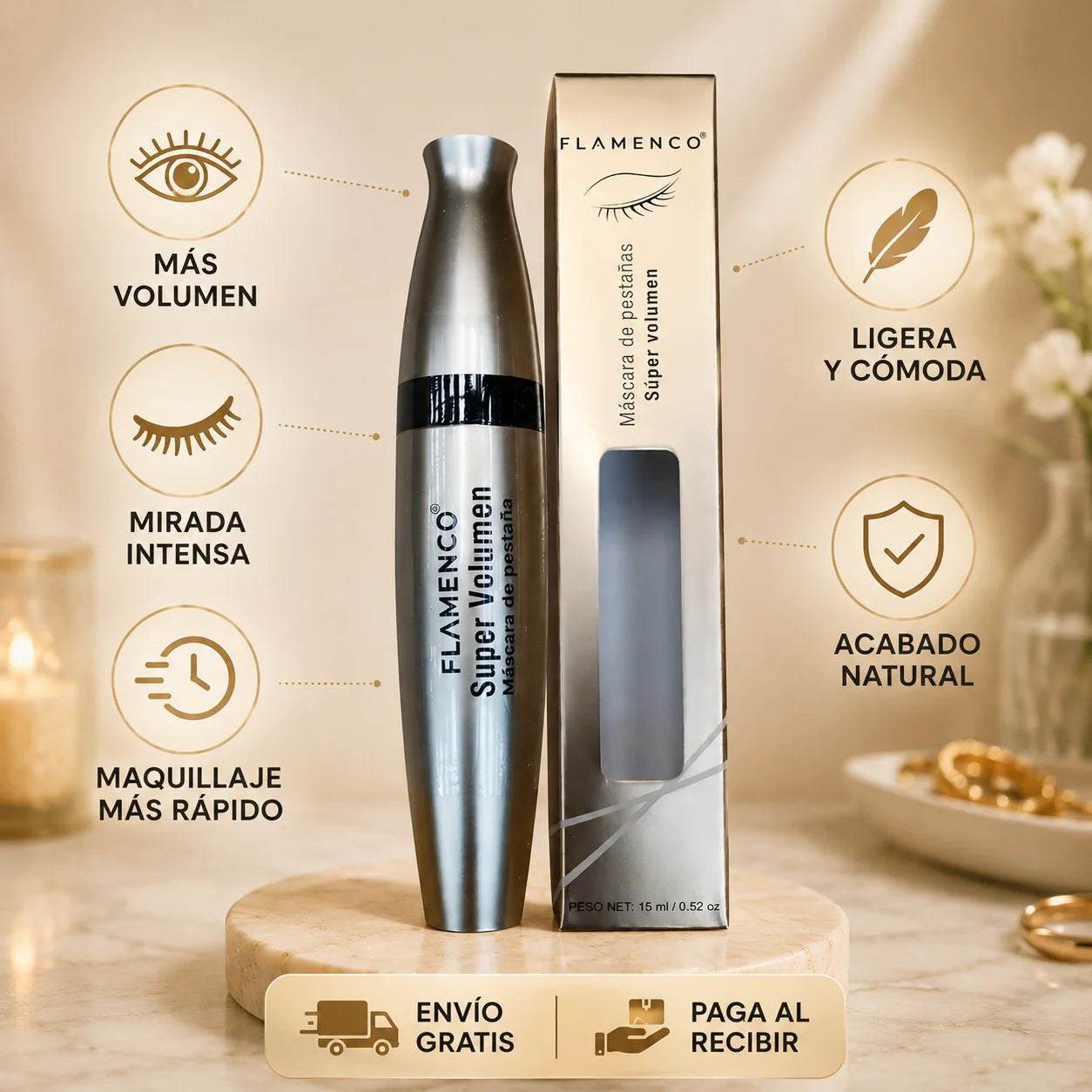 FLAMENCO® Super Volumen -  2 pack Máscara de pestaña