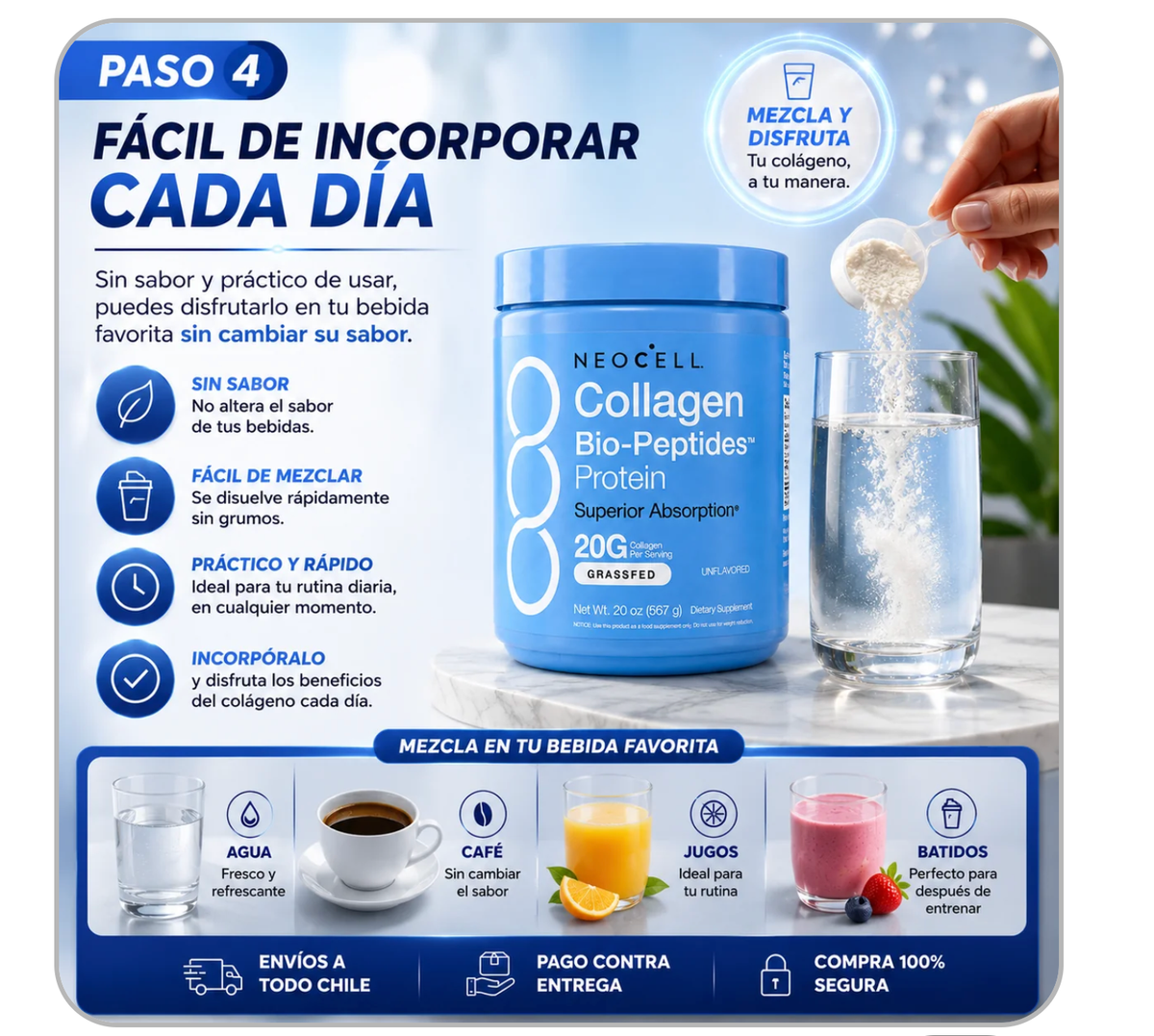 NeoCell® Collagen Bio-Peptides™ — Colágeno Bioactivo de Alta Absorción