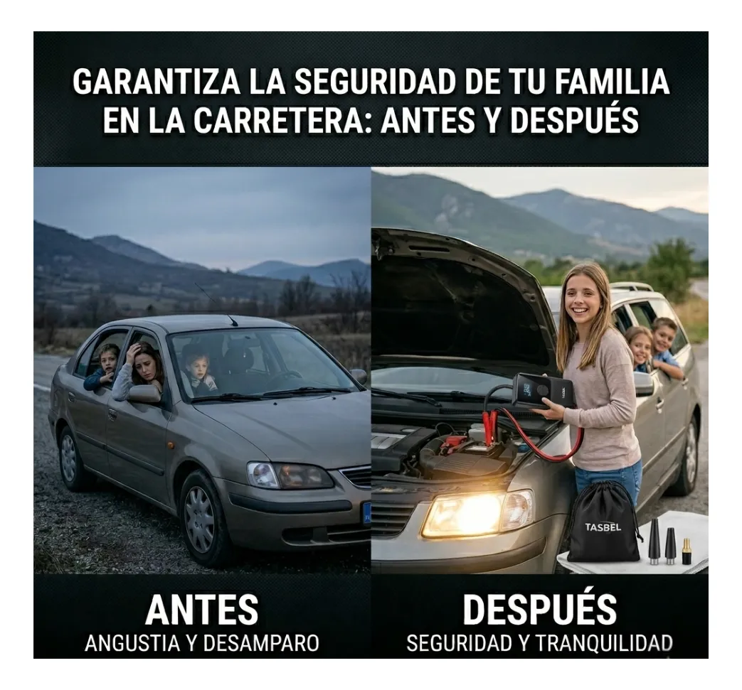 Partidor de Batería y Compresor de Aire Portátil