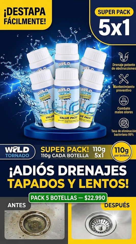 Destapa Cañerías  5x1 + Envío Gratis✅