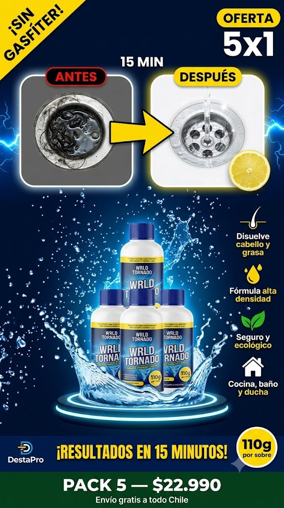 Destapa Cañerías  5x1 + Envío Gratis✅